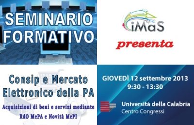 Workshop su Consip, Mercato Elettronico e Firma Digitale. Università della Calabria