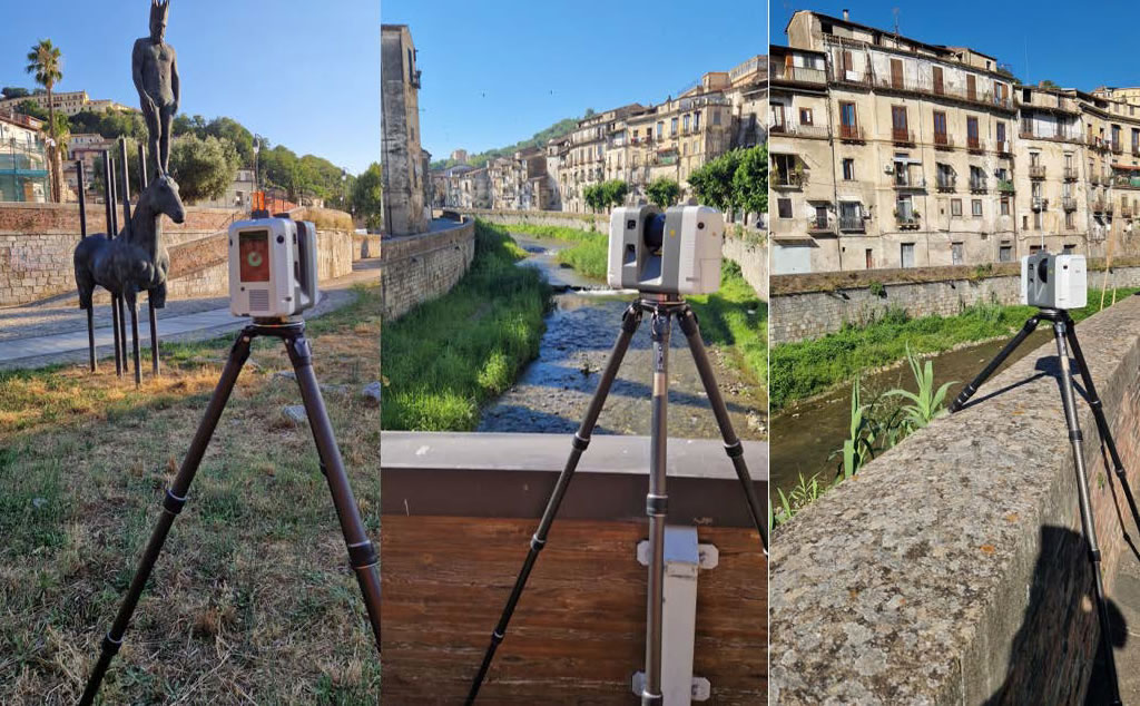 Operazioni di scansione laser sul campo