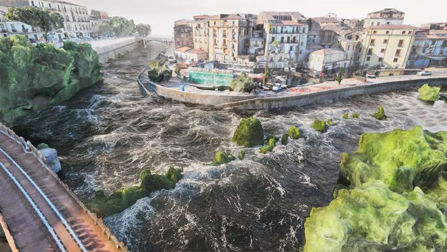 Simulazione Area Confluenze PRE e POST allagamento