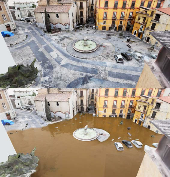 Simulazione Spirito Santo PRE e POST allagamento